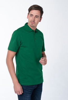 Тёмно-зелёная рубашка ПОЛО мужская
